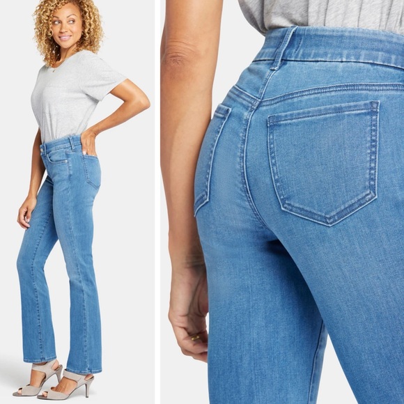 NYDJ Lift Tuck Marilyn Straight Jeans Stunning Blue Womens Size XL Stretch Denim - Picture 15 of 16